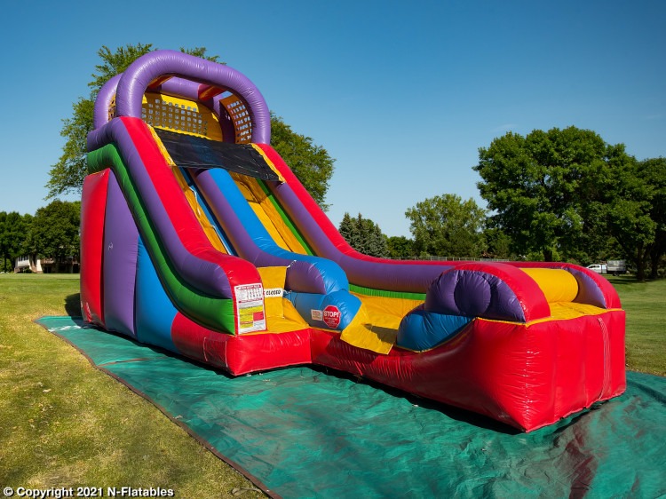 18' Wacky Single Lane Water Slide
